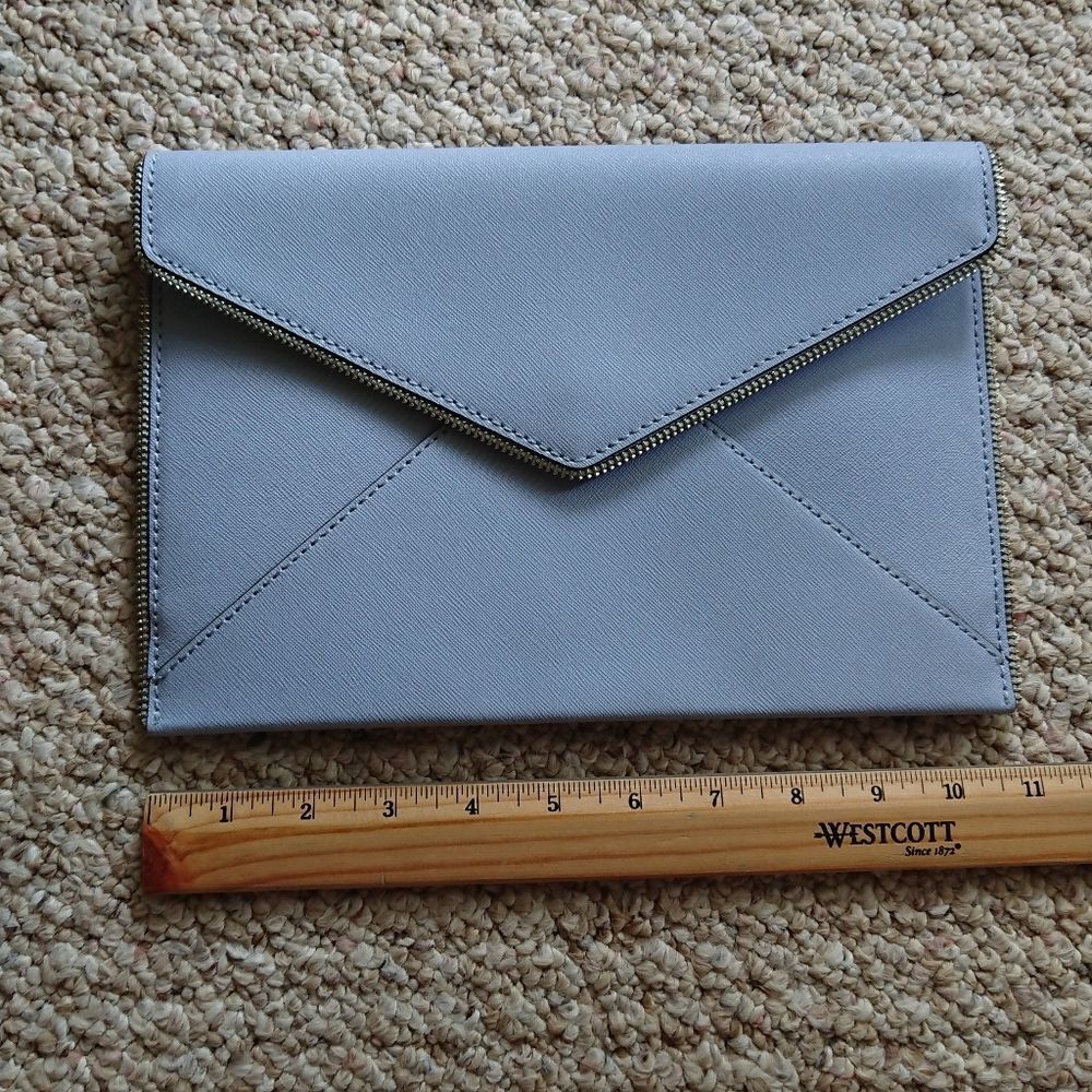 Rebecca Minkoff Leo Clutch in light blue